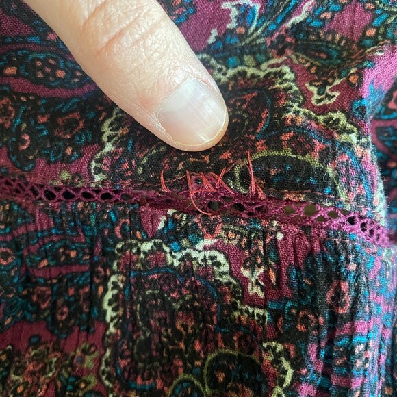 American Eagle Purple Paisley Print Dress Women's XXS - Picture 10 of 13